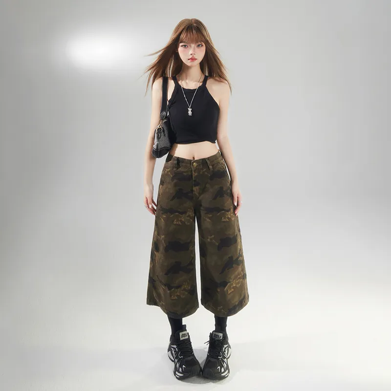 OROI Denim Shorts Women's Camouflage-4