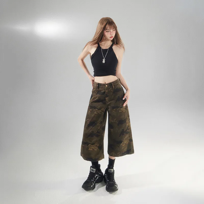 OROI Denim Shorts Women's Camouflage-6