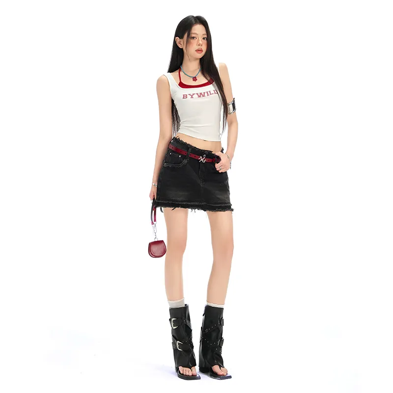 OROI Denim Short Skirts Women's-3