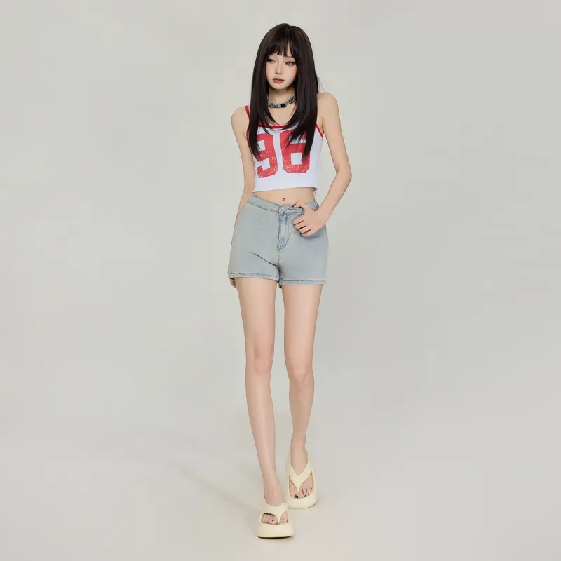 OROI Denim Shorts Women's Yellow Mud-5