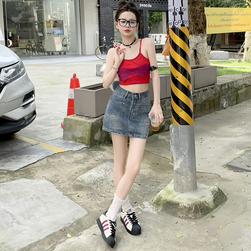 OROI Denim Short Skirts Women's-4