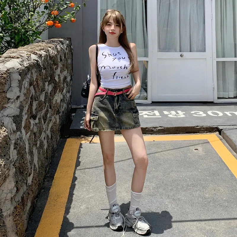 OROI Denim Short Skirts Women's-2