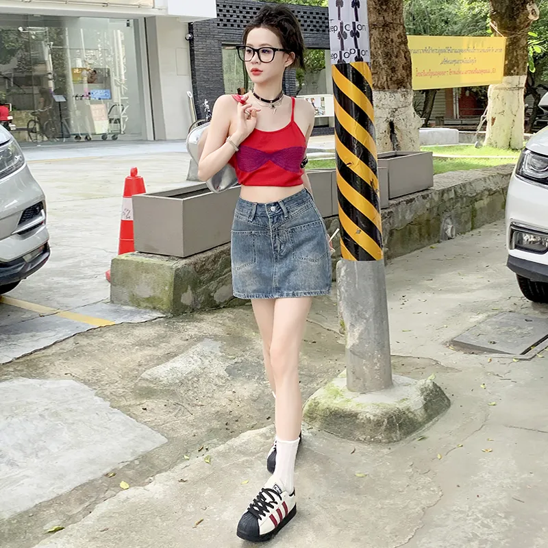 OROI Denim Short Skirts Women's-5