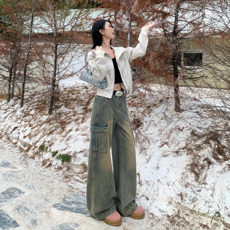 OROI Cargo Pants Women's Vintage Blue-5