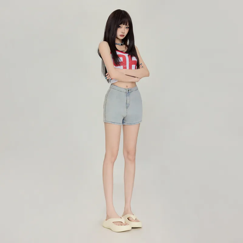 OROI Denim Shorts Women's Yellow Mud-4