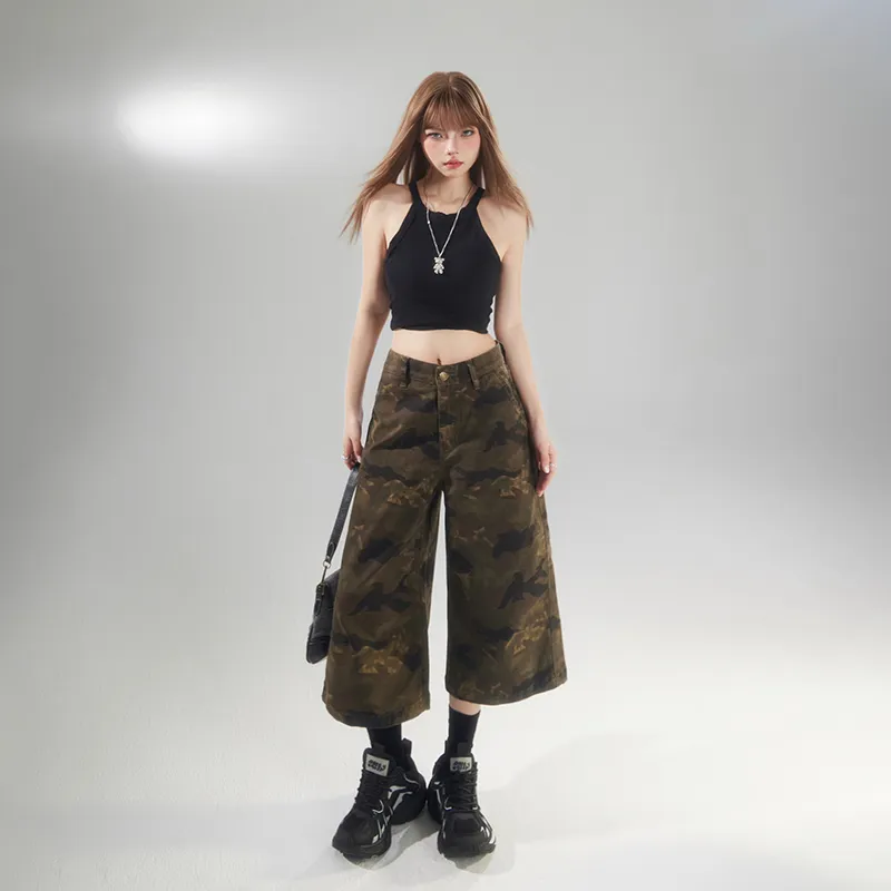 OROI Denim Shorts Women's Camouflage-3