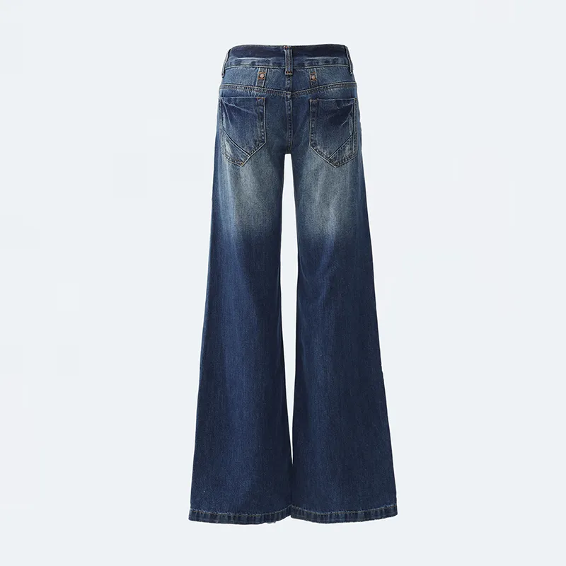 Fashion Classic Jeans Women's Deep Dark Blue-12