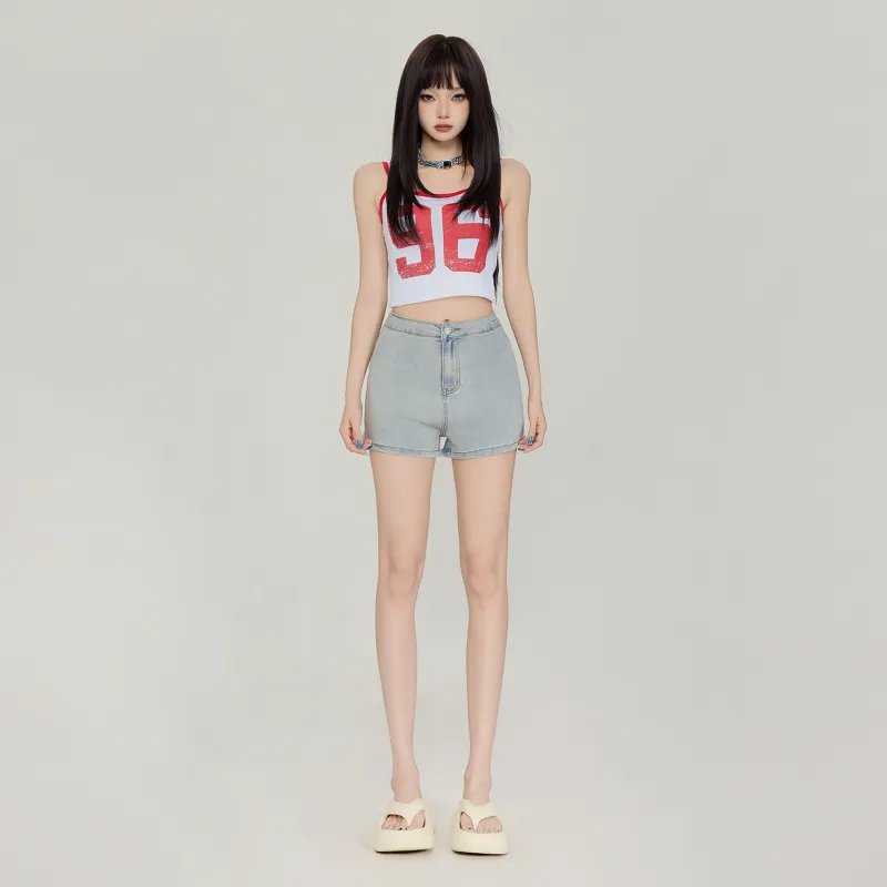 OROI Denim Shorts Women's Yellow Mud-2