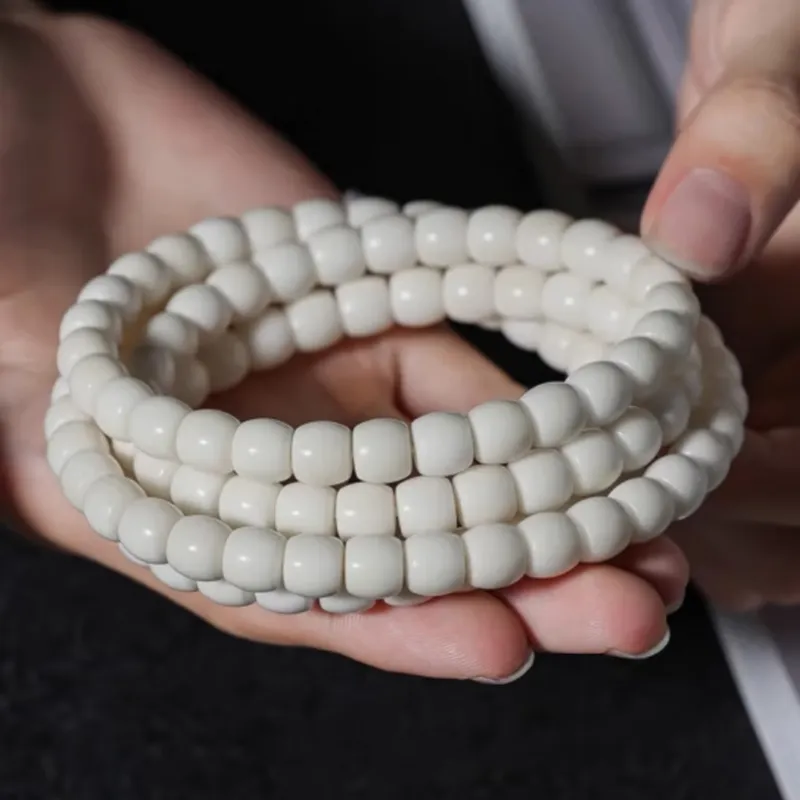 Ji Millennium White Jade Bodhi Bracelets Unisex-7