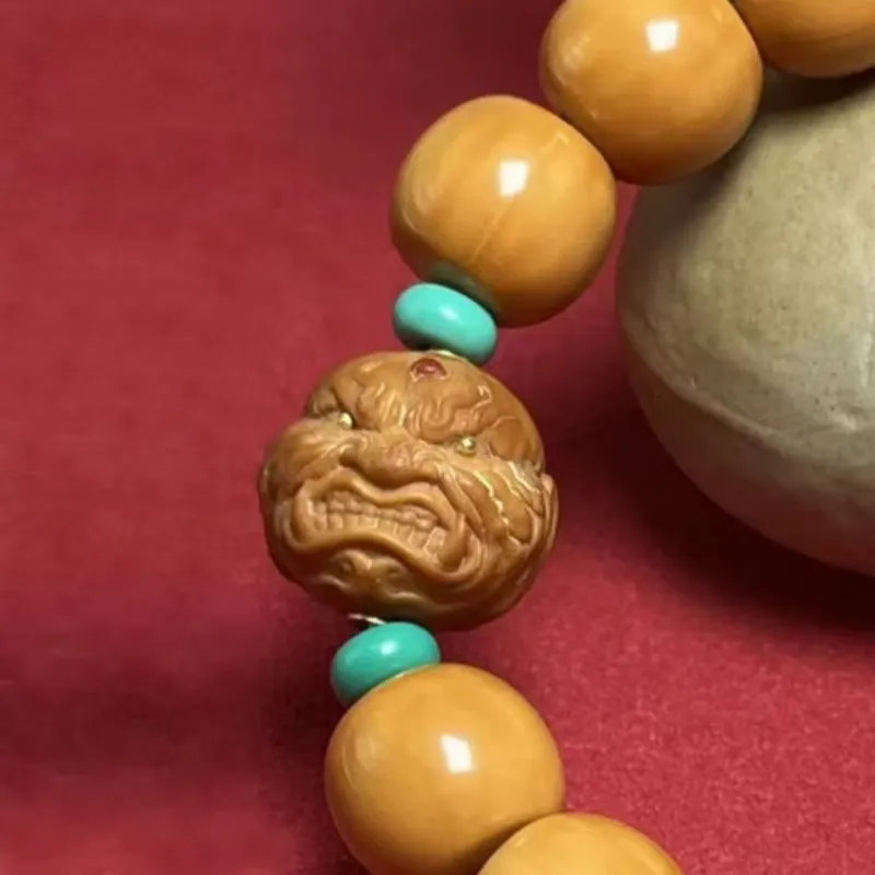 Ji Millennium Monkey Head Walnut Bracelets Unisex-3