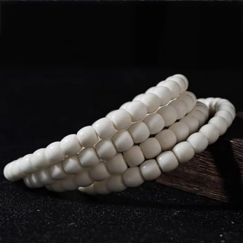 Ji Millennium White Jade Bodhi Bracelets Unisex-11