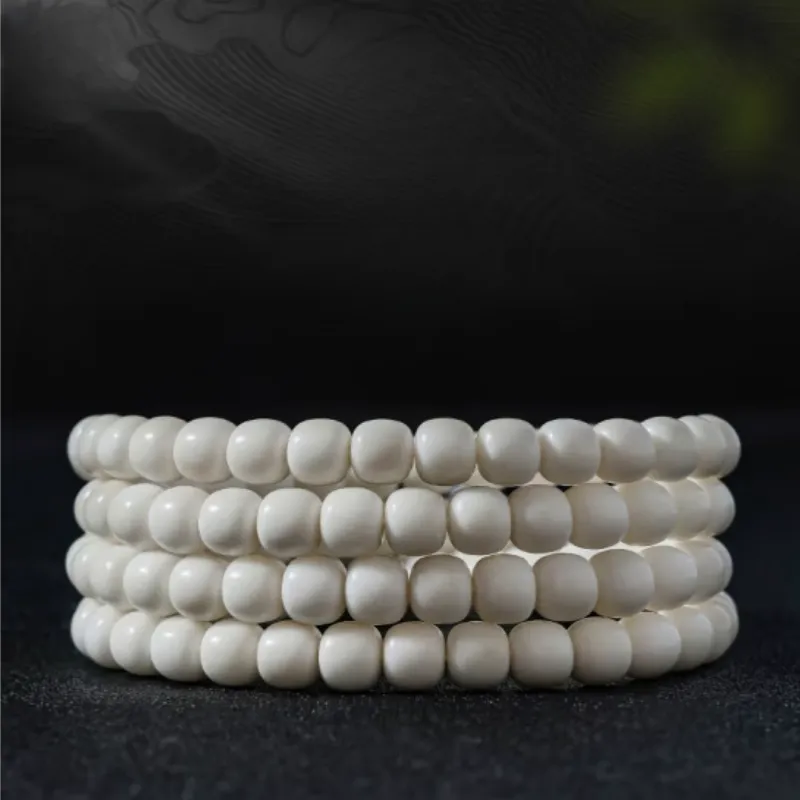 Ji Millennium White Jade Bodhi Bracelets Unisex-1