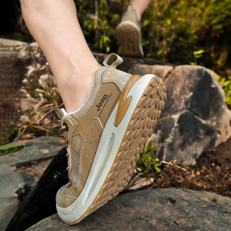 Jeep Durable Breathable Low-Top Trekking Shoes Men's-23