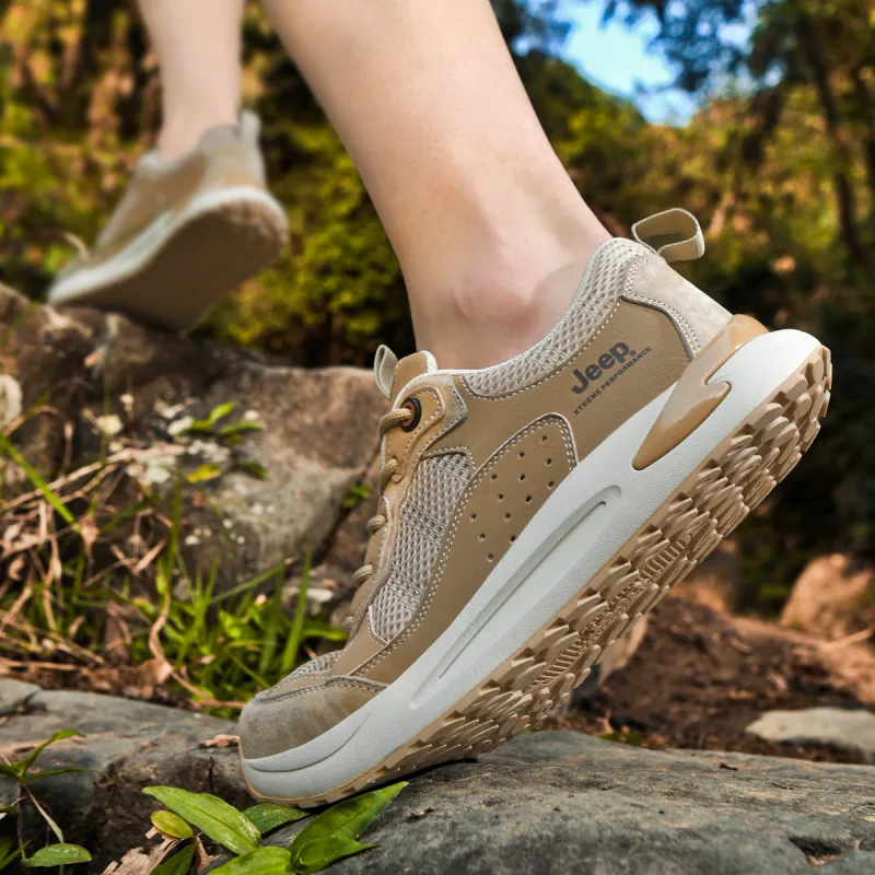 Jeep Durable Breathable Low-Top Trekking Shoes Men's-22