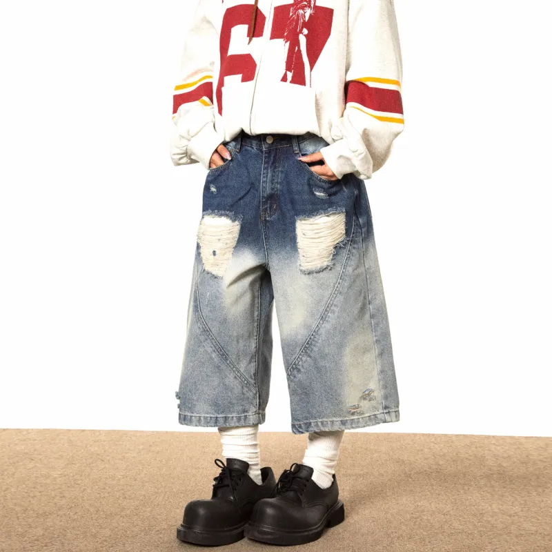 Pirkadat Denim Shorts Unisex Blue-4