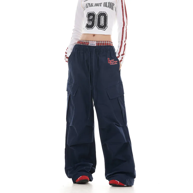 Pirkadat Casual Pants Unisex Navy Blue-2