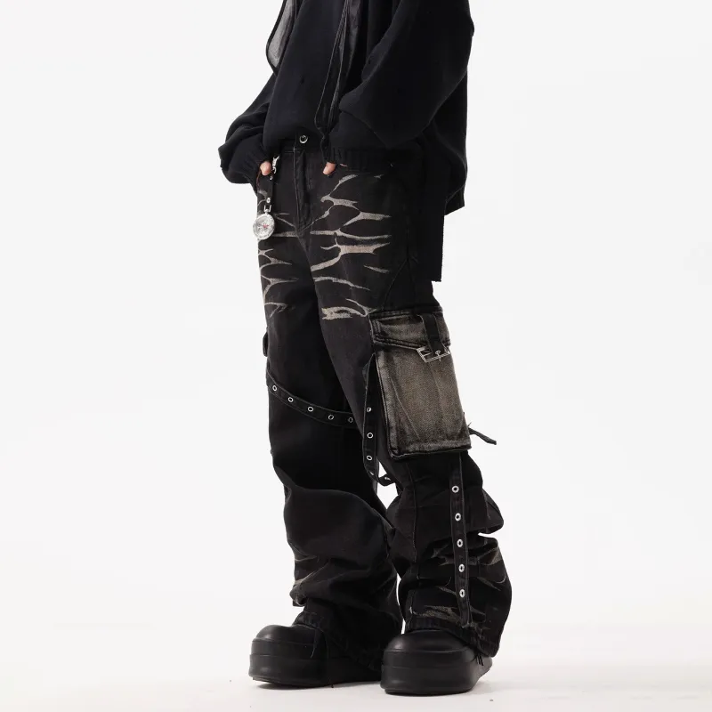 TESTUNG Jeans Unisex Black-4