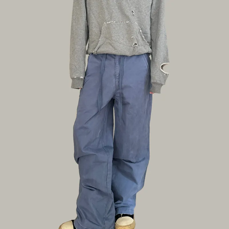 Pirkadat Casual Pants Unisex Blue-1