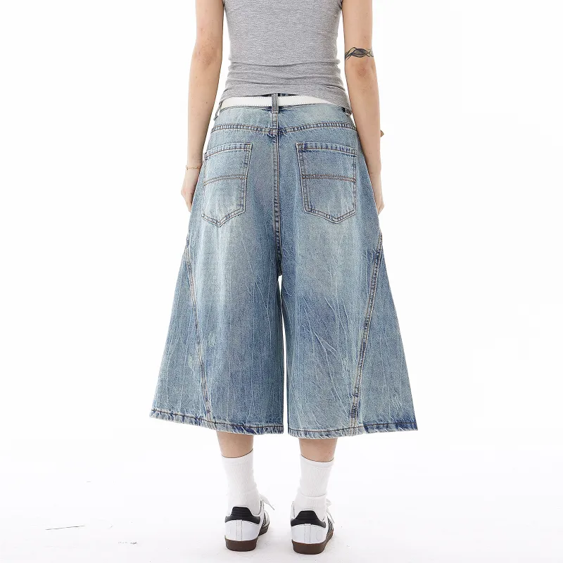 Pirkadat Denim Shorts Unisex Blue-4