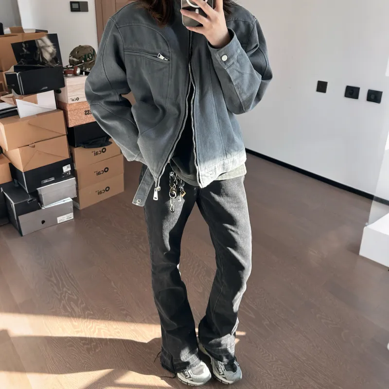 Pirkadat Denim Jacket Unisex Gray-2