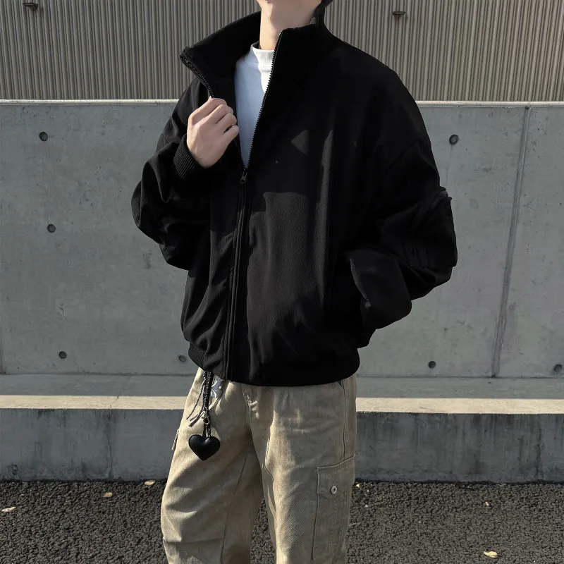 Pirkadat Jackets Coats Unisex Warm Black-5
