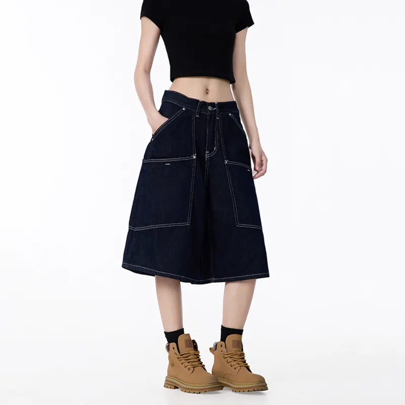 Pirkadat Denim Shorts Unisex Blue-1