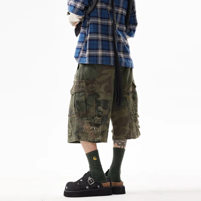 Pirkadat Cargo Shorts Unisex Camouflage-4