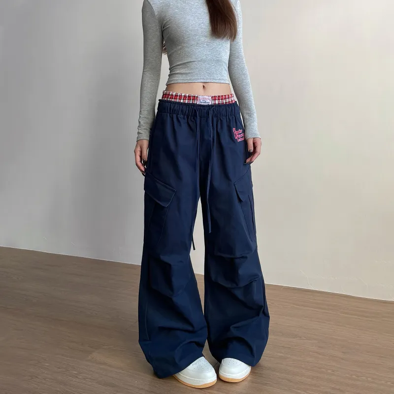 Pirkadat Casual Pants Unisex Navy Blue-2