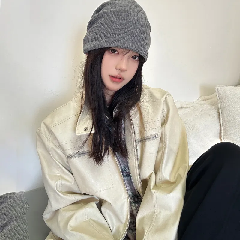 Pirkadat Jackets Coats Unisex Apricot-4