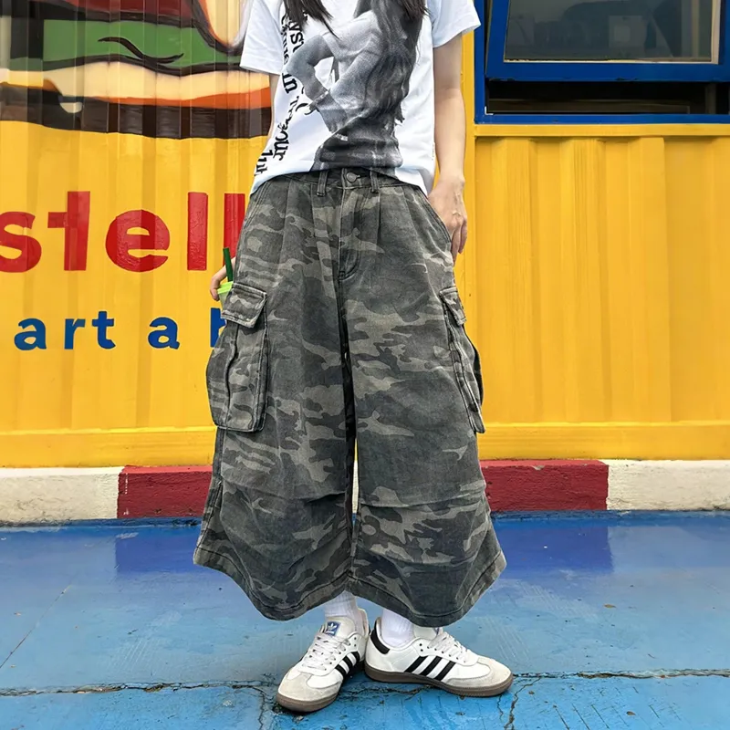 Pirkadat Denim Shorts Unisex Camouflage-1