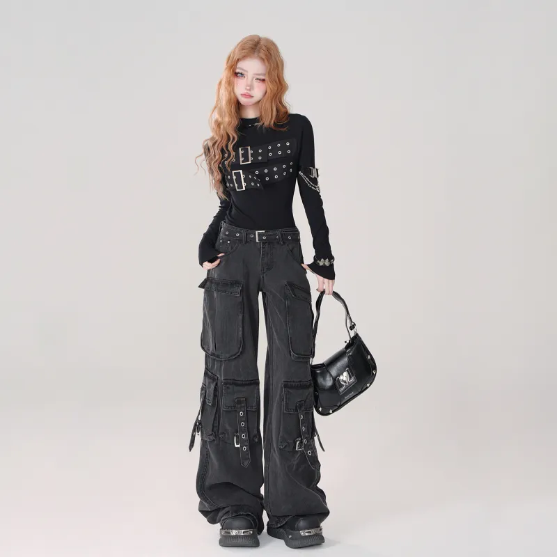 Pirkadat Cargo Pants Unisex Black-2