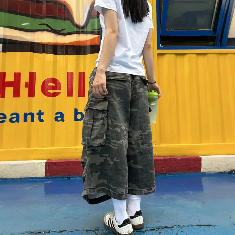 Pirkadat Denim Shorts Unisex Camouflage-3
