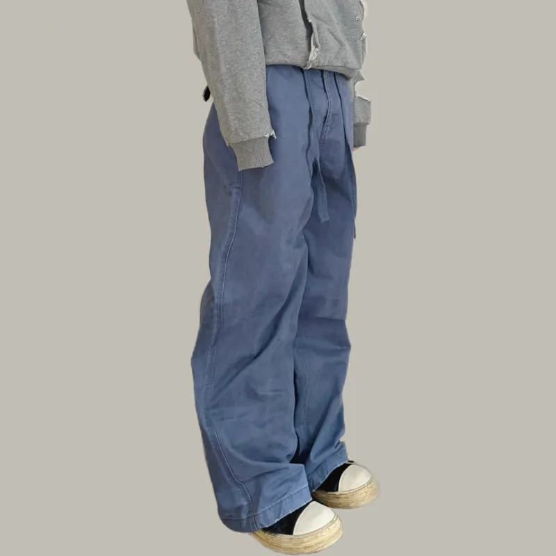 Pirkadat Casual Pants Unisex Blue-4