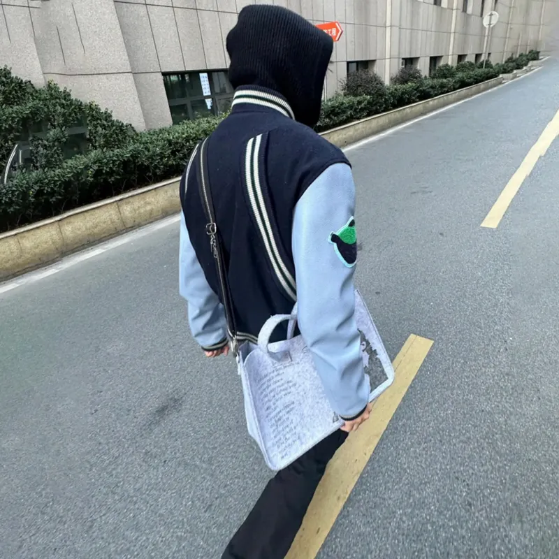 TESTUNG Baseball Jacket Unisex Navy Blue-1