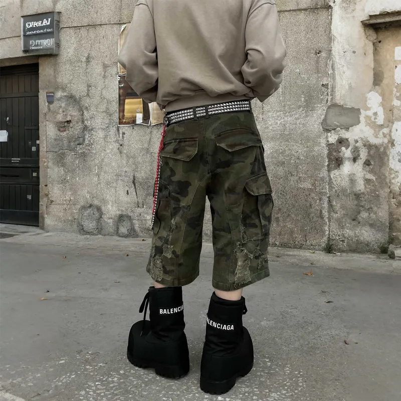 Pirkadat Cargo Shorts Unisex Camouflage-3