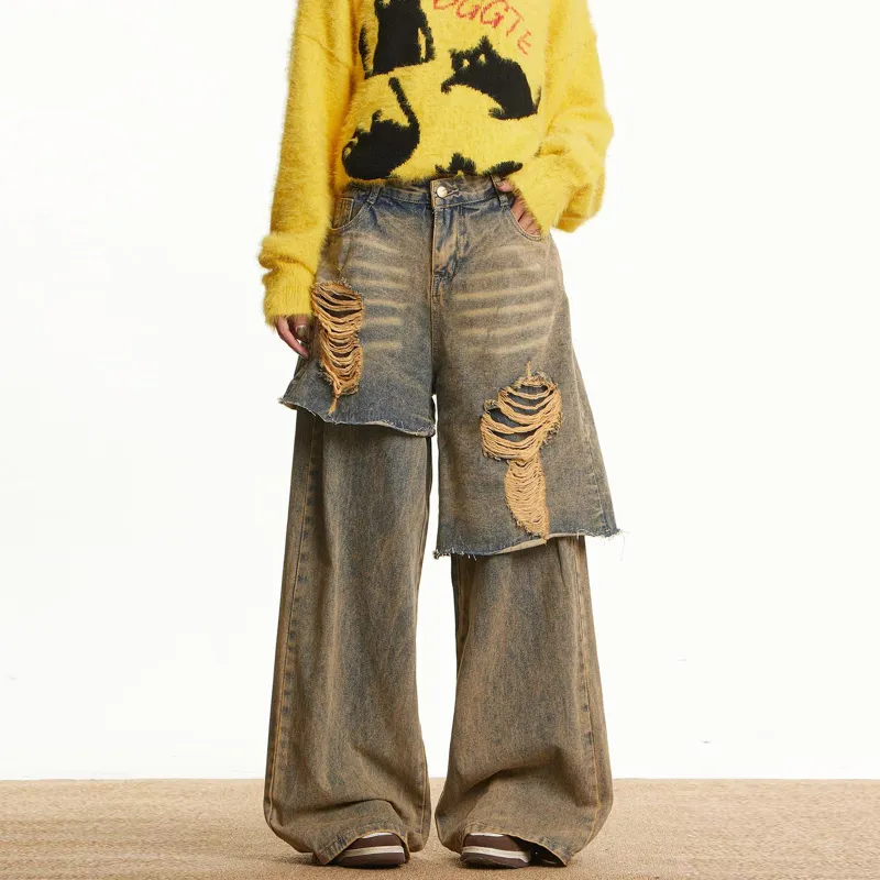 Pirkadat Jeans Unisex Yellow Mud-1