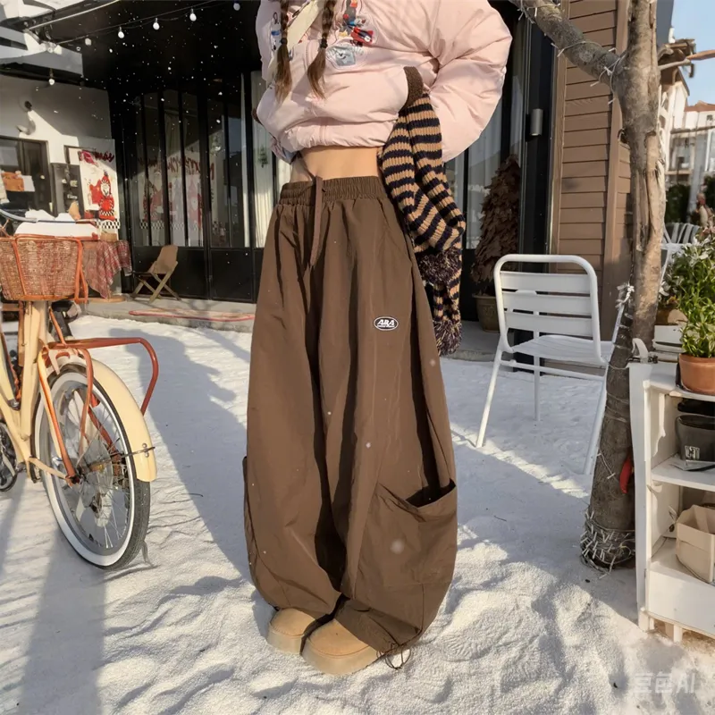 Pirkadat Casual Pants Unisex Brown-2
