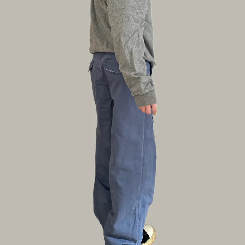 Pirkadat Casual Pants Unisex Blue-3