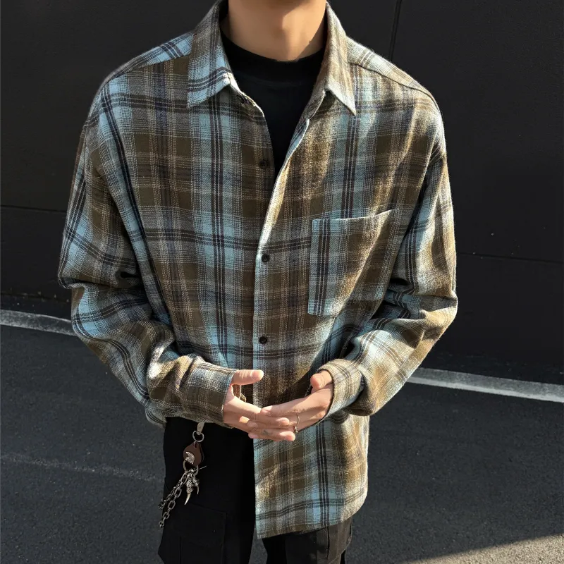 Pirkadat Shirt Unisex Green Plaid-13