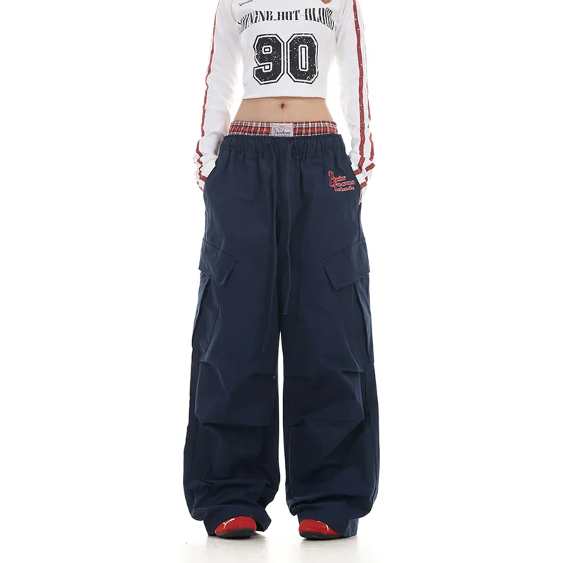 Pirkadat Casual Pants Unisex Navy Blue-3