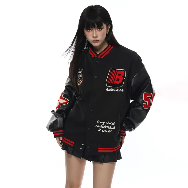 Pirkadat Baseball Jacket Unisex Black-5