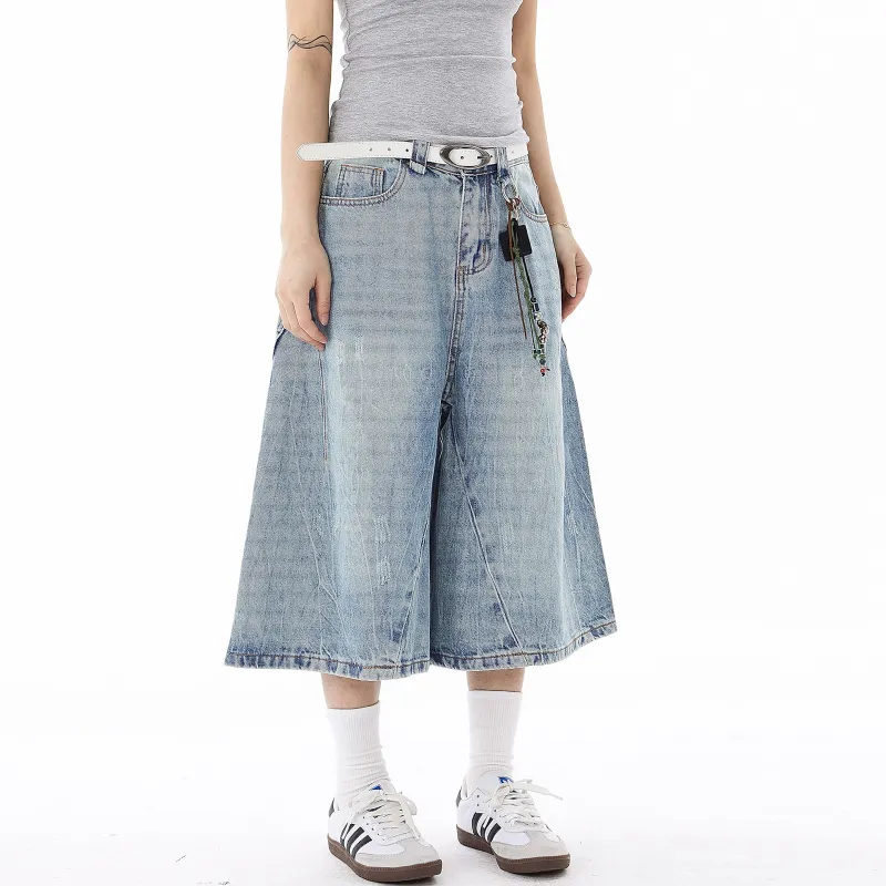 Pirkadat Denim Shorts Unisex Blue-1