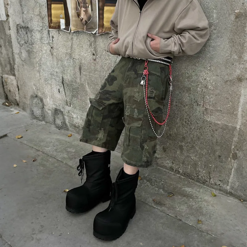 Pirkadat Cargo Shorts Unisex Camouflage-2