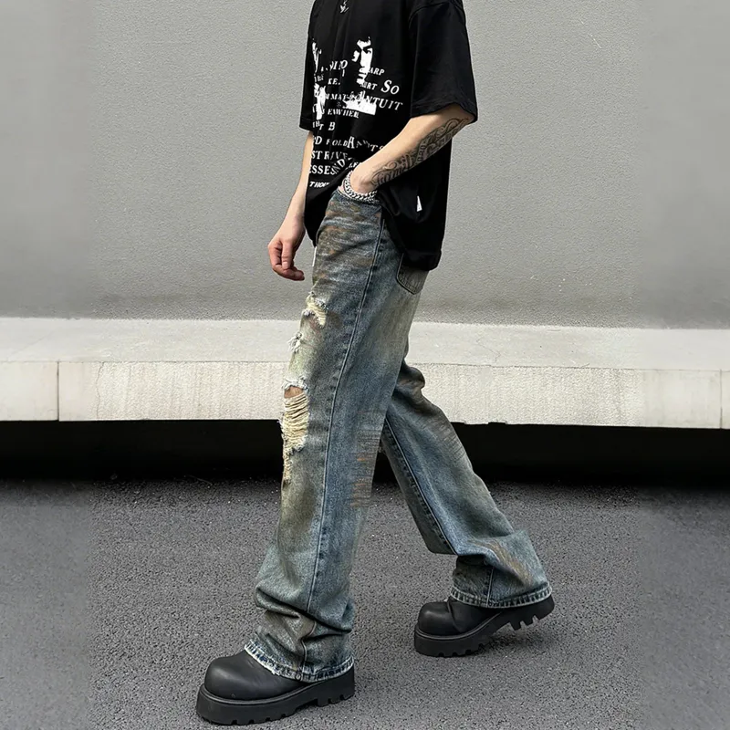 Pirkadat Jeans Unisex Vintage Blue-3