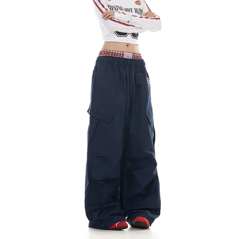 Pirkadat Casual Pants Unisex Navy Blue-4