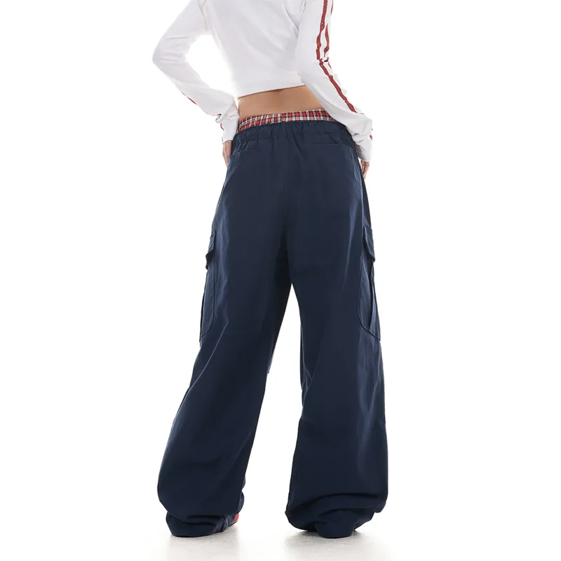 Pirkadat Casual Pants Unisex Navy Blue-1