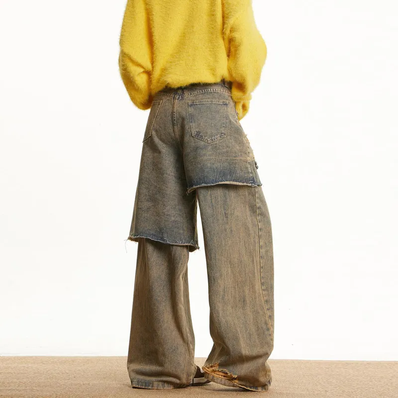 Pirkadat Jeans Unisex Yellow Mud-3