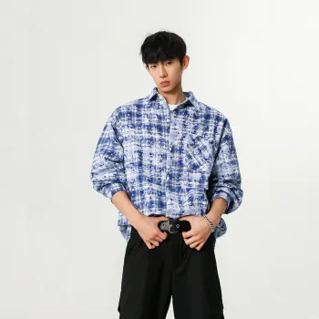 Pirkadat Shirt Unisex Blue Plaid
