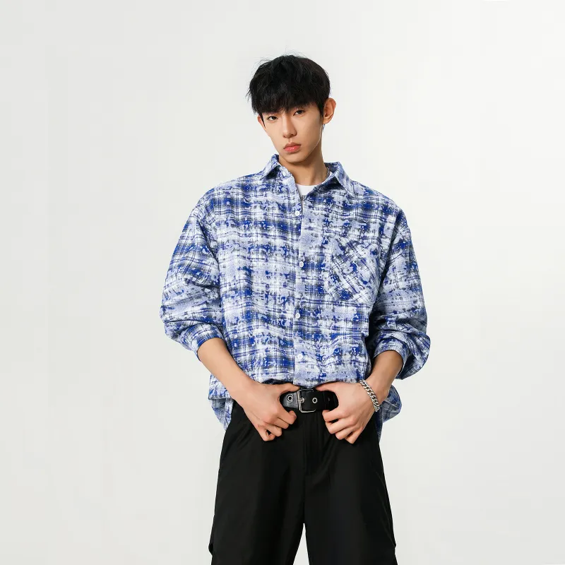 Pirkadat Shirt Unisex Blue Plaid-0