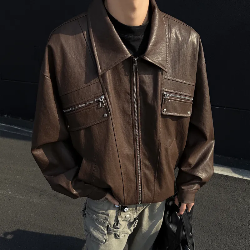 Pirkadat Leather Jacket Unisex Warm Black-10